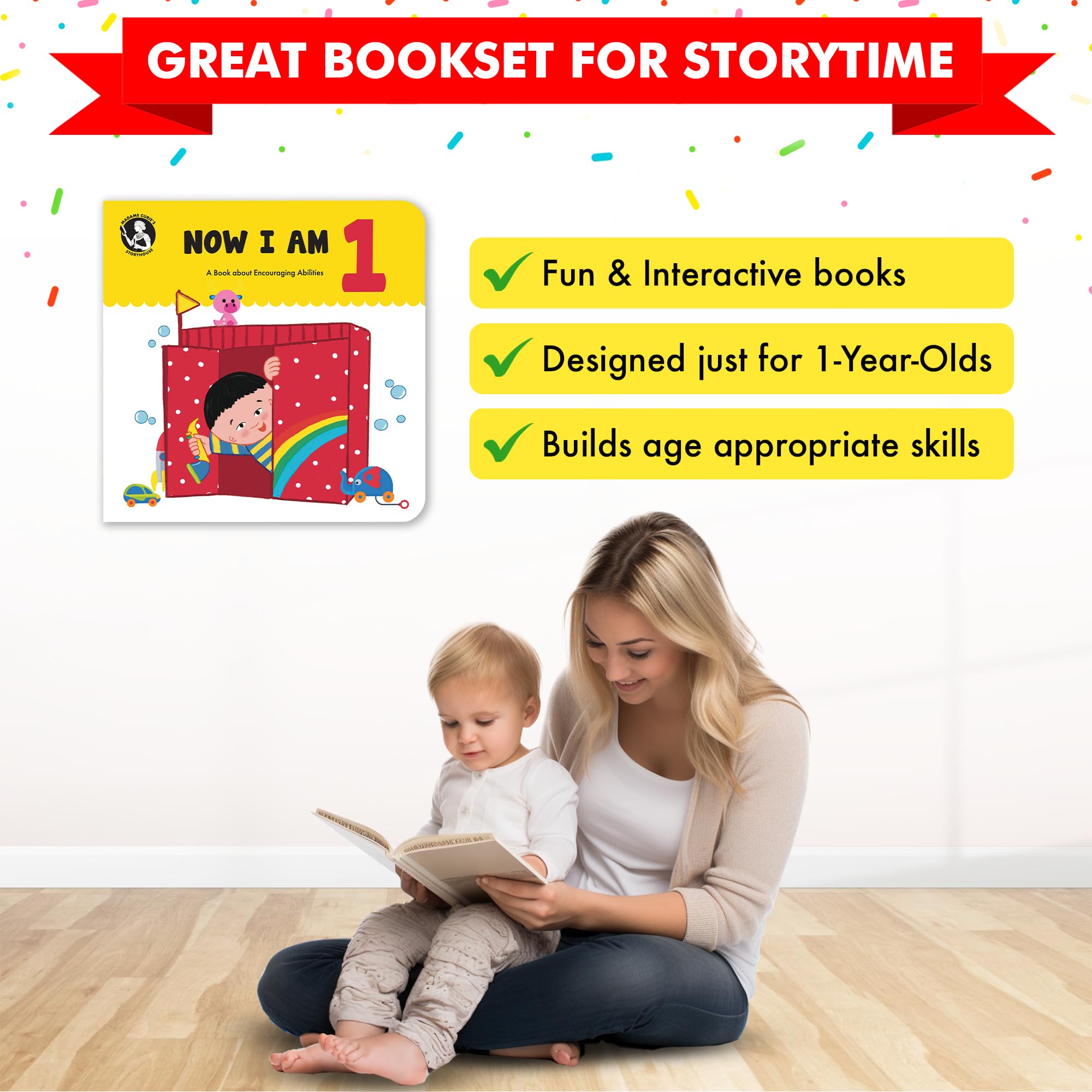 Madame Curie's Storyhouse My First 100 Words introduces vocabulary with engaging illustrations.