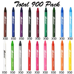 Madisi crayons 18-colors palette provides vibrant hues for creative projects
