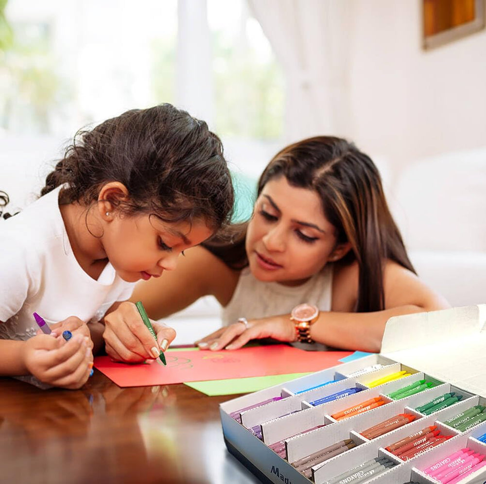 Madisi non-toxic 3+ crayons promote safe, creative play at home