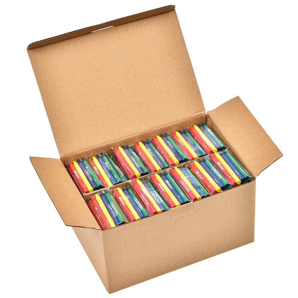 Madisi Crayons bulk pack front view, ideal classroom supplies.