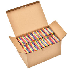 Madisi crayons bulk pack box shown, ideal for classrooms and home arts.