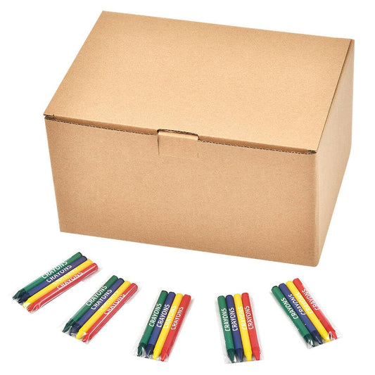 Madisi Crayons four-color set shows red, green, blue, yellow.