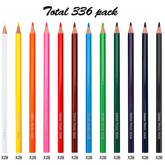 Madisi pre sharpened pencils in 12 colors ready for classroom use.