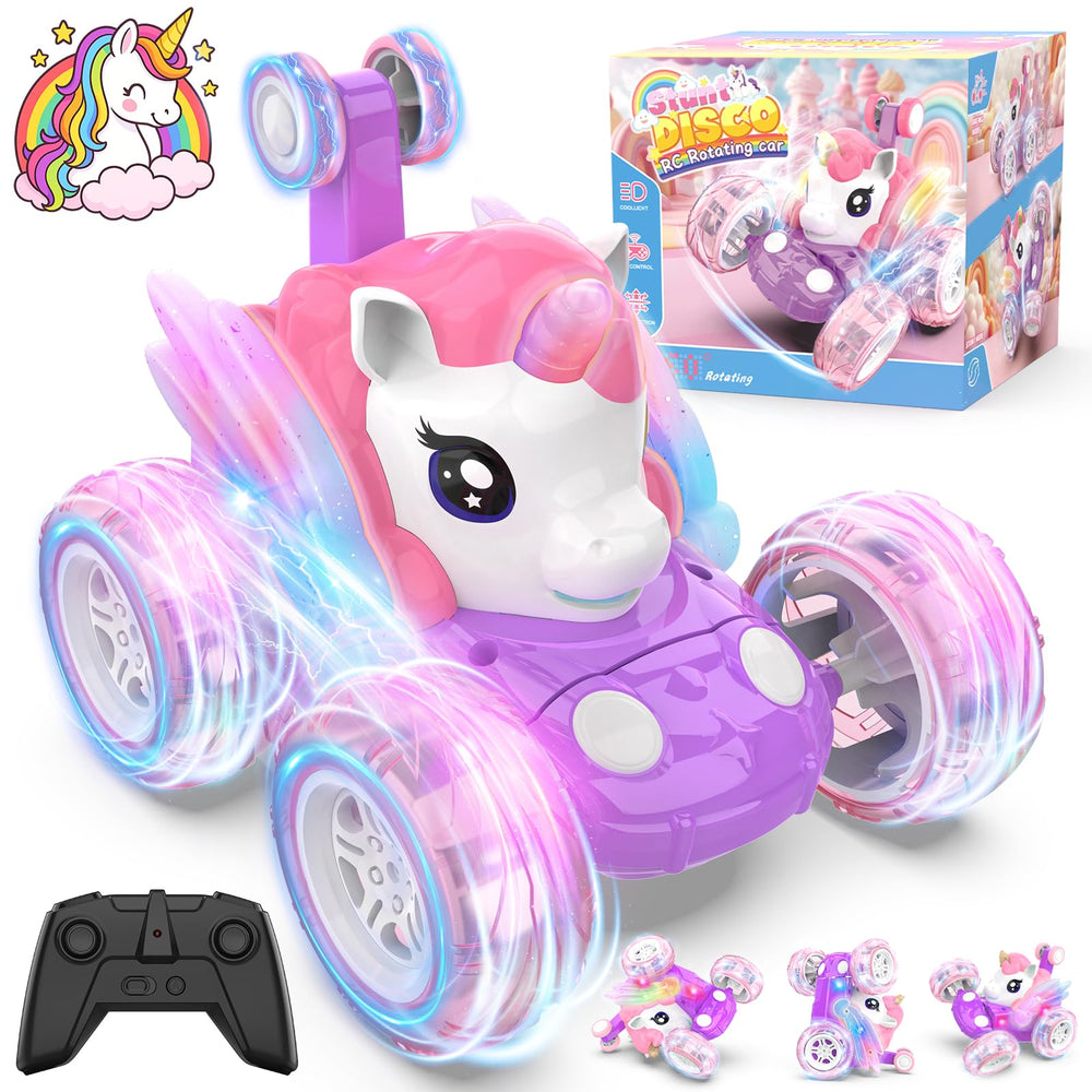 Mafbeanl remote control car 360-degree stunt pink chassis for indoor-outdoor play