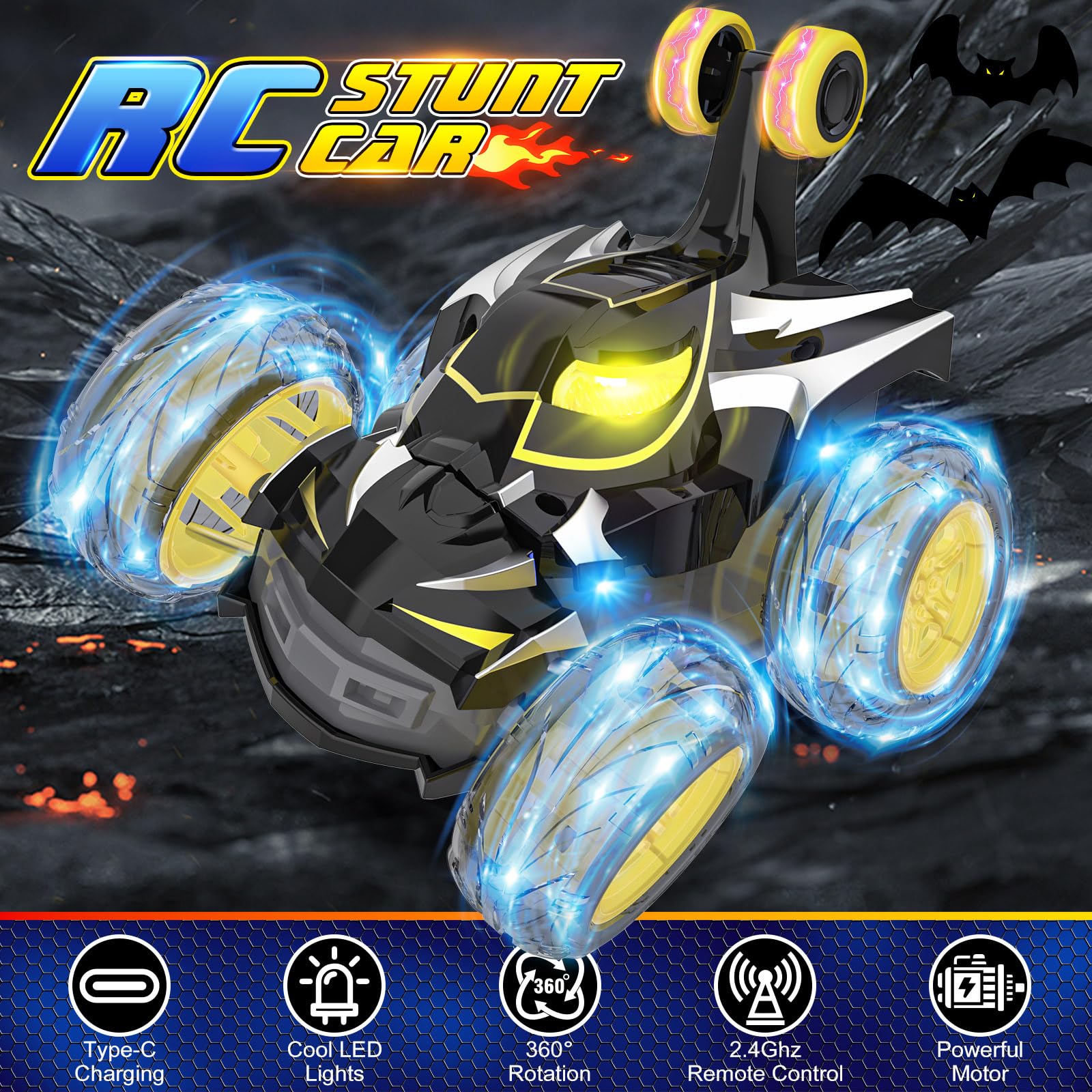 Mafbeanl spider-design RC car with durable ABS material for safe play