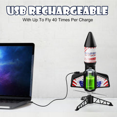 Rechargeable Mafbeanl rocket launcher battery enables many flights per charge.