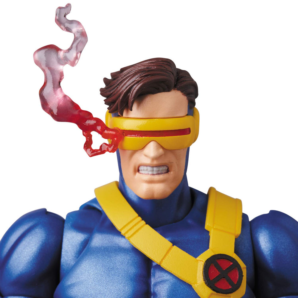 Mafex Cyclops side view: silhouette highlights sculpt.