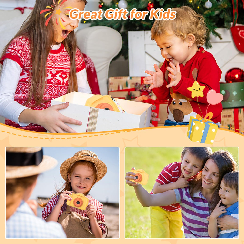 Mafiti Kids Camera orange with gaming and MP3 mode for play moments.