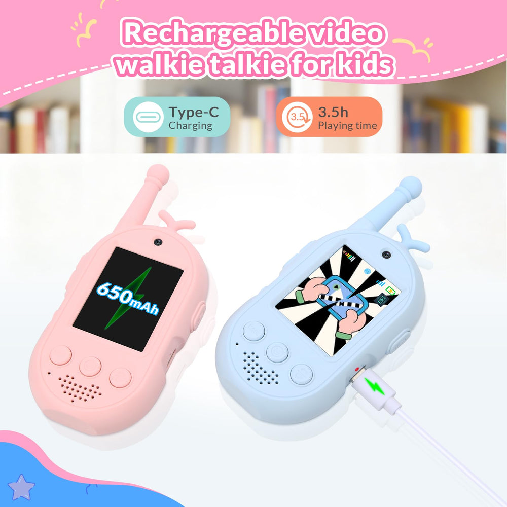mafiti video walkie talkie kids range outdoors up to 1000 ft for backyard adventures