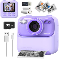 MgaoLo kids camera instant print with dual selfie mode for quick selfies