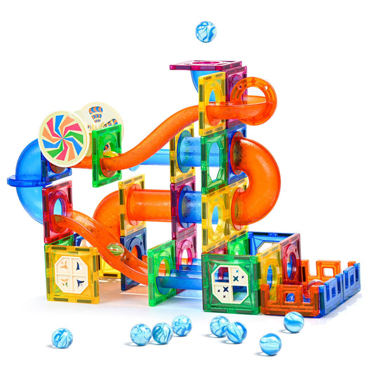 MAGBLOCK 85Pcs colorful pieces for marble run play