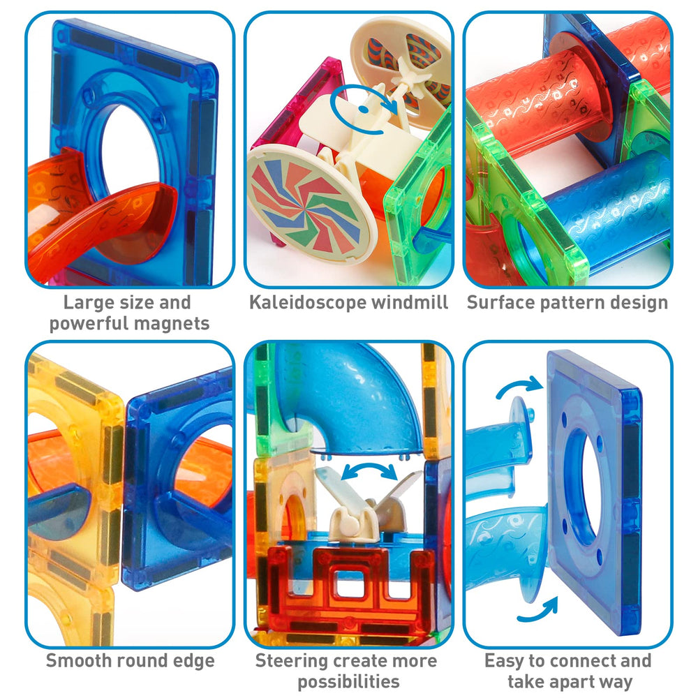 MAGBLOCK colorful tiles close-up showcases vibrant components fueling creative design.