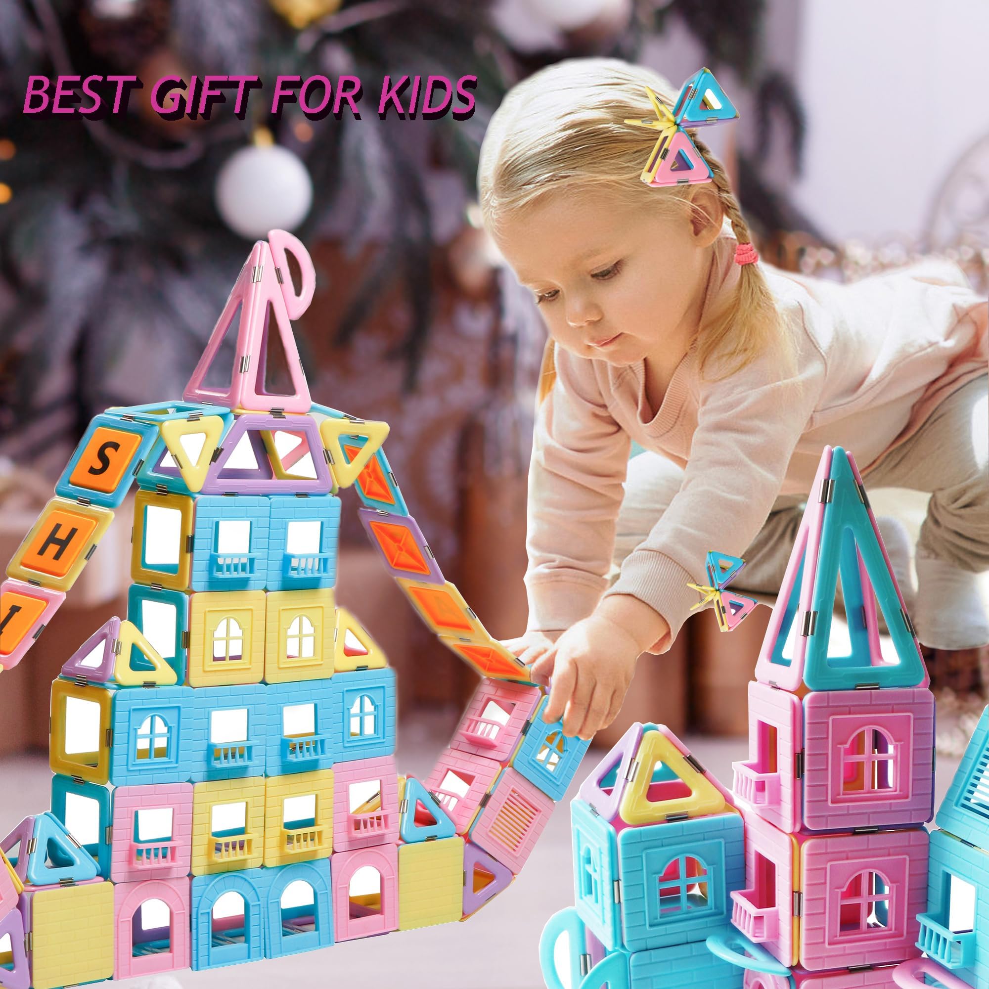 MAGBLOCK family-building session showing collaborative play