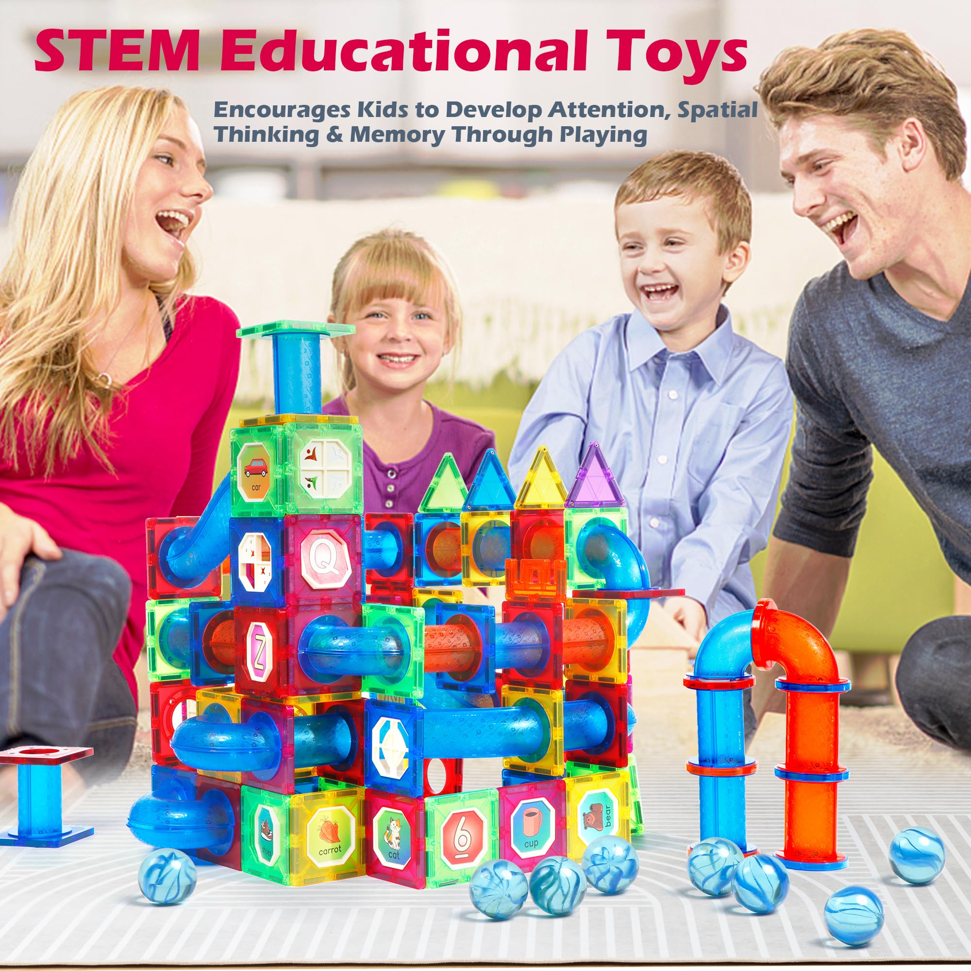 MAGBLOCK family play session promotes collaboration and hands-on STEM exploration.