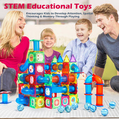 MAGBLOCK family play session promotes collaboration and hands-on STEM exploration.