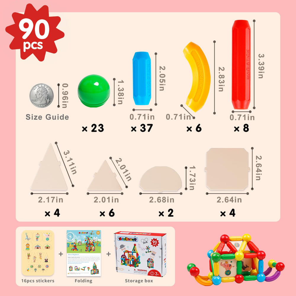 MAGBLOCK magnetic balls and rods promote imaginative construction and hands-on learning.