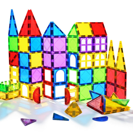 MAGBLOCK magnetic blocks set inspires towering imaginative play with colorful pieces