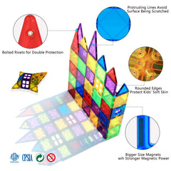 MAGBLOCK magnetic tiles door piece enabling entry to imaginative structures.