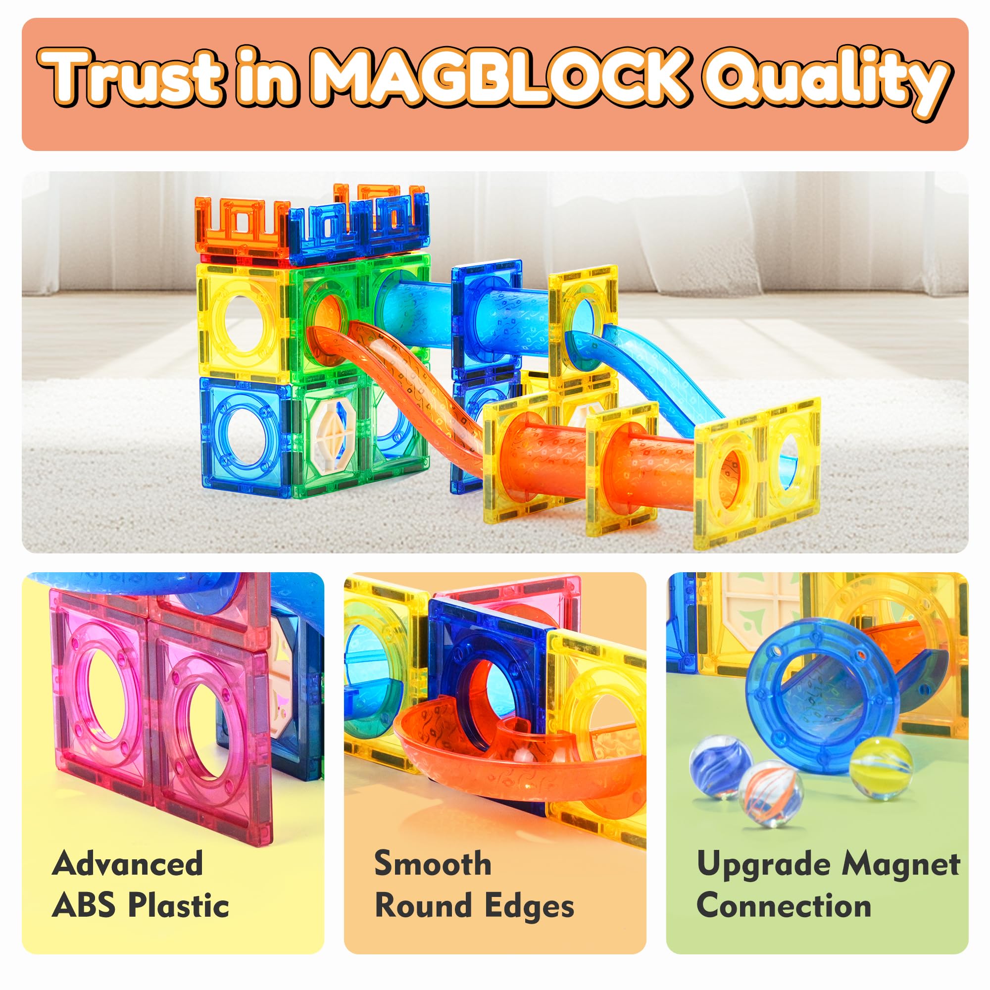 MAGBLOCK round edge magnets for kid safety