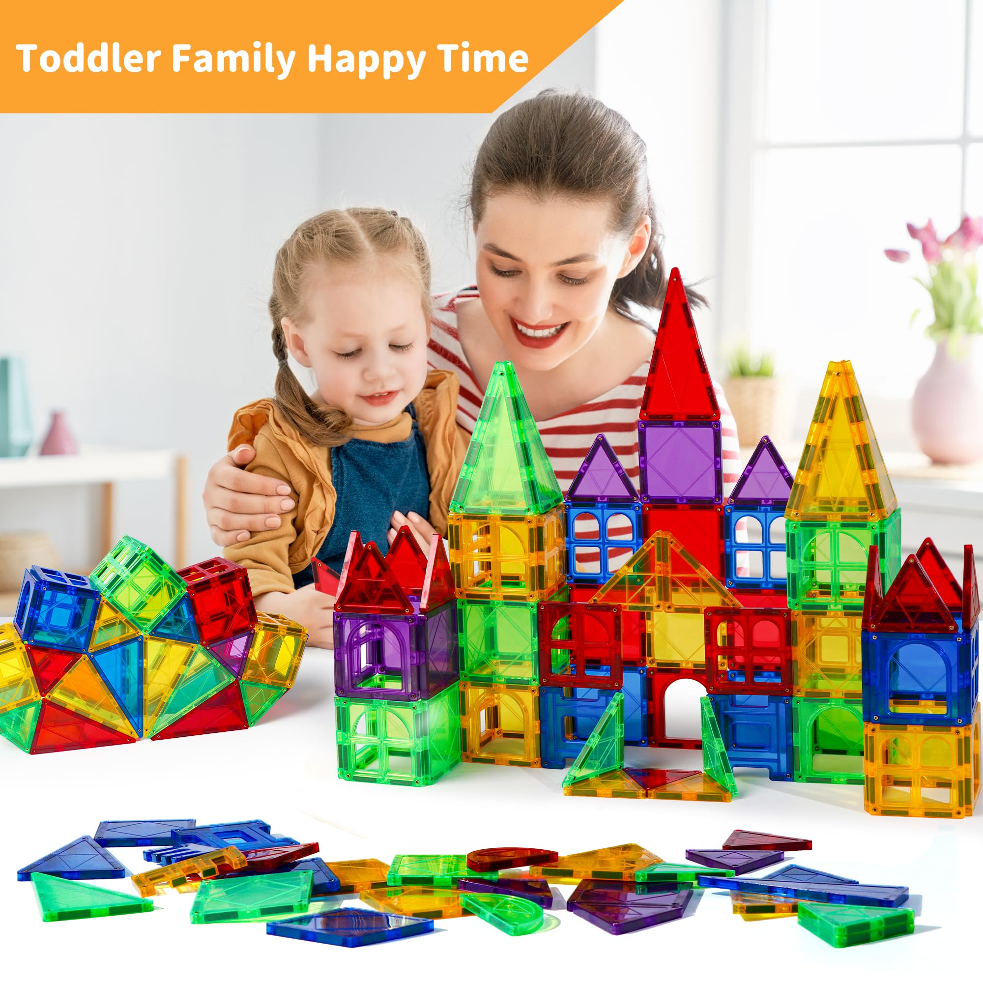 MAGBLOCK safe ABS tiles with rounded edges for little hands