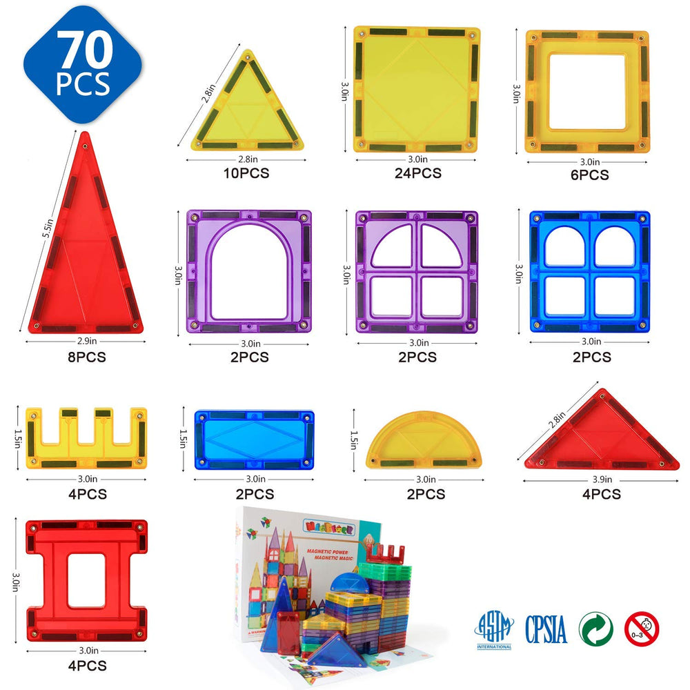 MAGBLOCK tiles featuring windows and frames for easy building and design