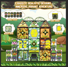 Magbubp army garage and doors expand buildable scenes and storytelling options.