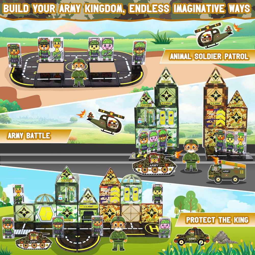 Magbubp magnetic tiles set fosters fine motor skills and focus.