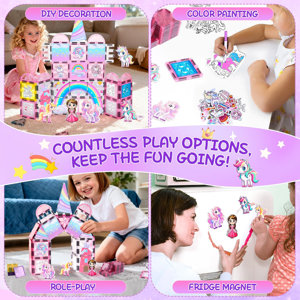Magbubp Diamond Magnetic Tiles Sweet Decor adds playful decorating options.