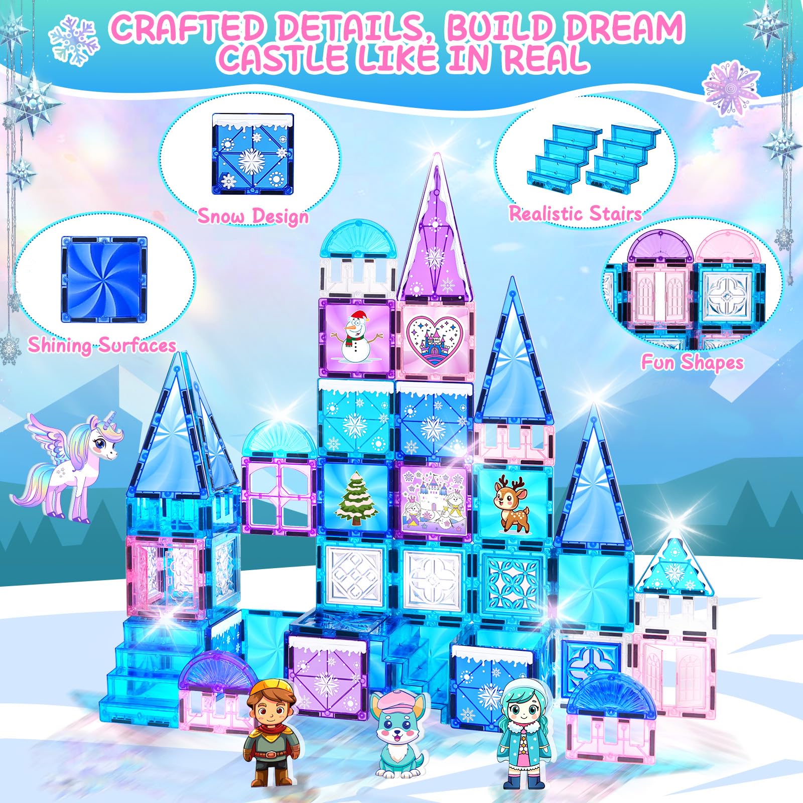 Magbubp dolls include princess, prince, Pegasus and puppy for storytelling