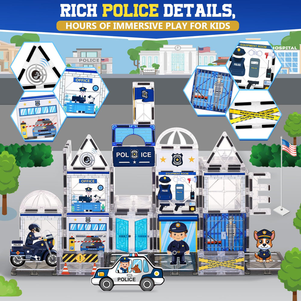 Magbubp police-dolls-figures-6-piece encourages storytelling and role-play confidence.