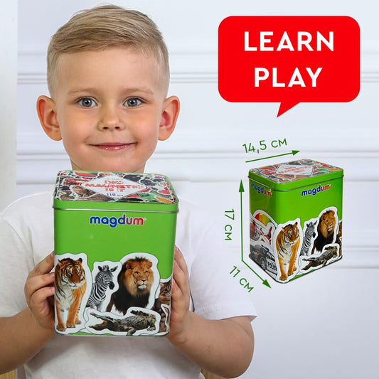 MAGDUM 110 fridge magnets featuring farm animals for interactive learning