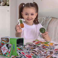 MAGDUM 110 fridge magnets fruits to help name fruits and colors during play