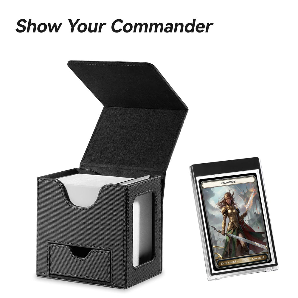 Mage Tech 35pt card holder and brick keeping the deck safe.