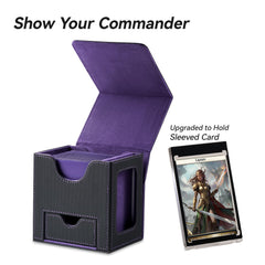 Mage Tech box demonstrates 100 double-sleeved card capacity for organized transport