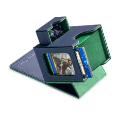 Mage Tech deck box showing commander display slot for easy viewing