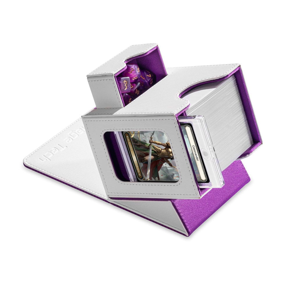 Mage Tech card deck box showing the Commander display slot for quick reference during games