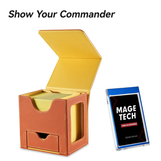 Mage Tech 35-point card holder protects the commander card during play.