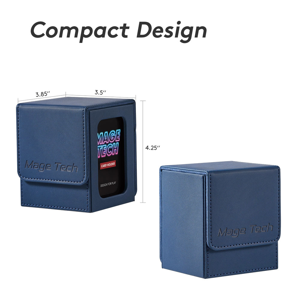 Mage Tech detachable cover enables color customization for deck organization.