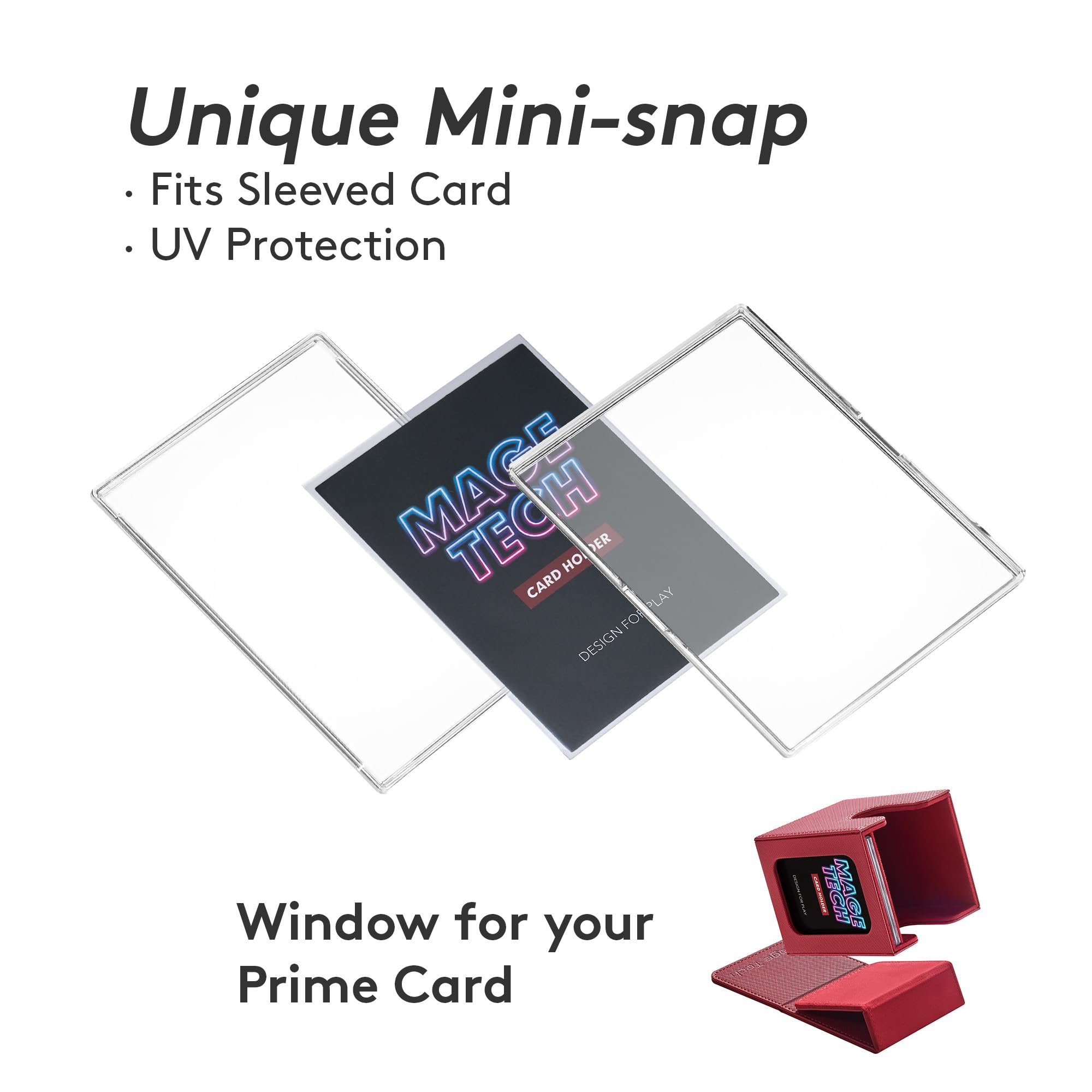 Mage Tech Commander Deck Box Lite side window helps quick deck recognition.