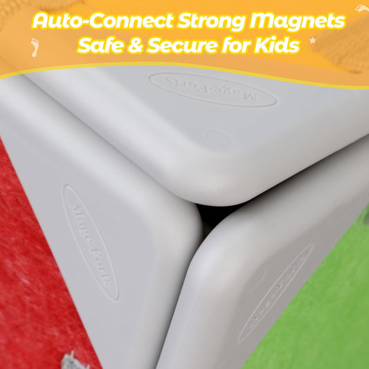 MageForts magnetic system allows easy, frustration-free fort connections for quick setup.