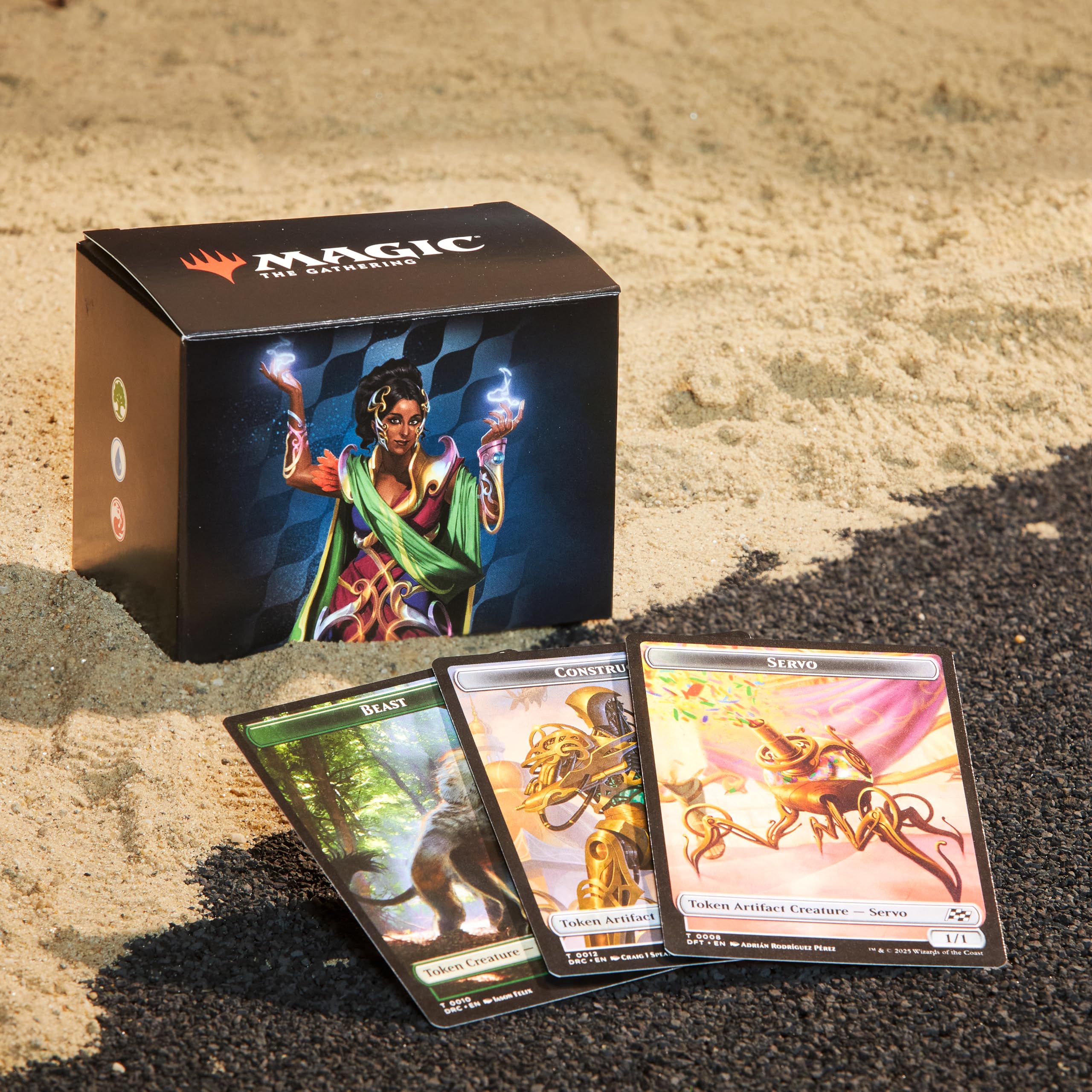 Magic: The Gathering Aetherdrift strategy insert helps deck planning.
