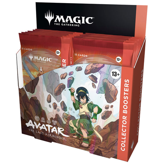Magic: The Gathering Avatar booster box with 12 packs, ideal for display and collection.