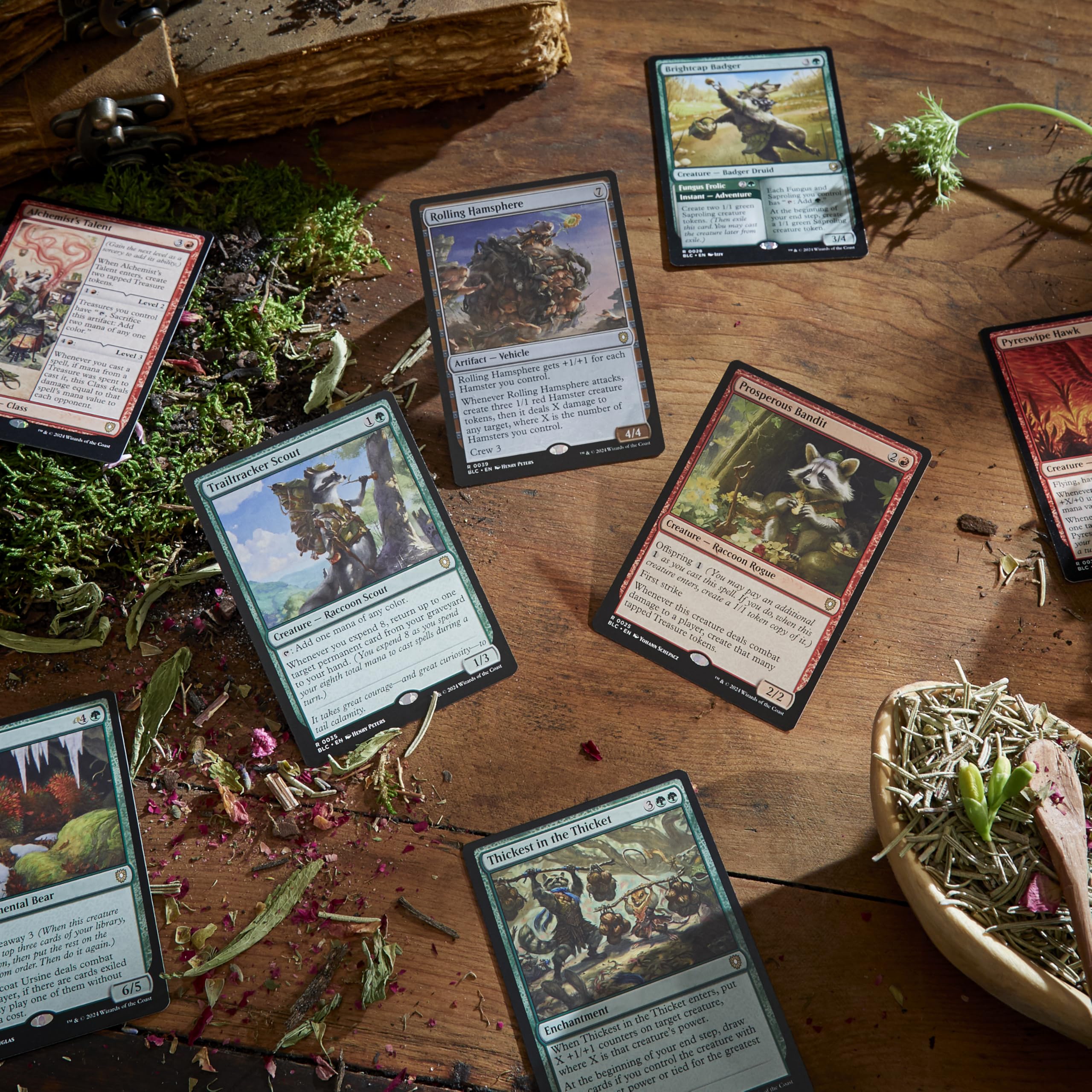 Magic: The Gathering Bloomburrow reference card for on-table quick rules checks