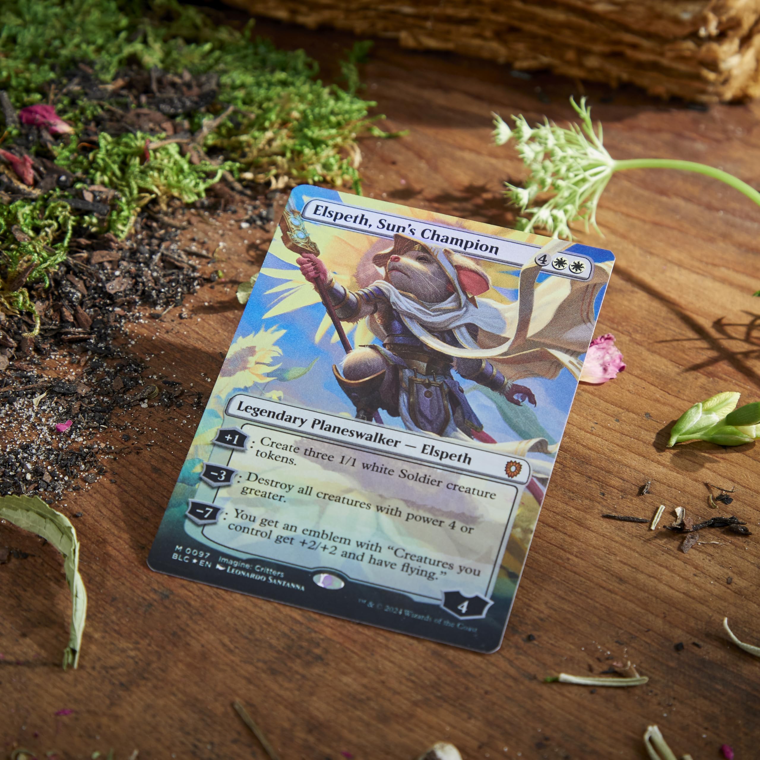 Magic: The Gathering Bloomburrow tokens collection shows double-sided gameplay aids