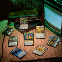 Magic: The Gathering Duskmourn collector booster sample pack includes rare or higher cards.