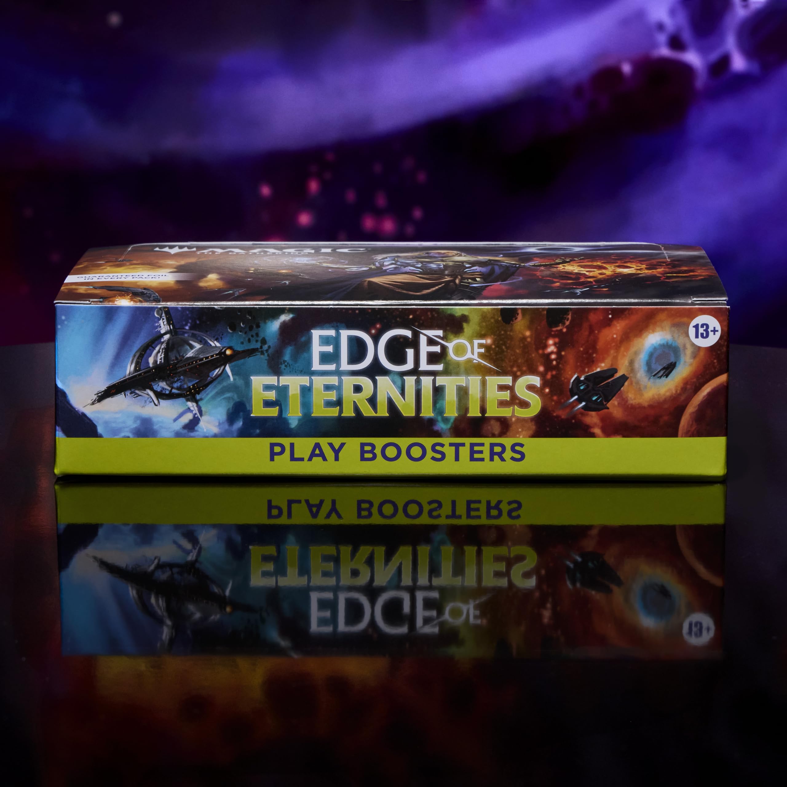 Magic: The Gathering Edge of Eternities collector token included in packs.