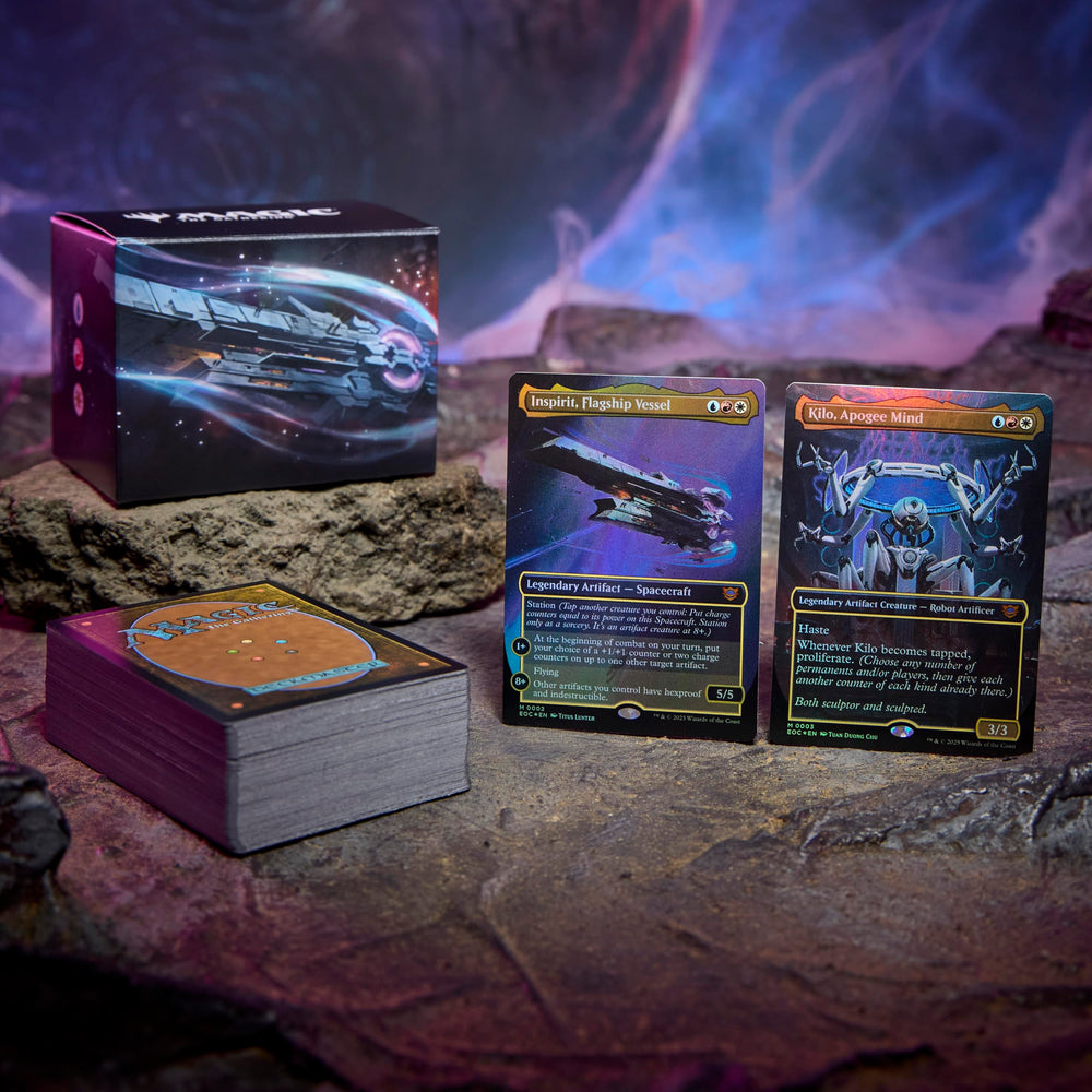 Magic: The Gathering Edge of Eternities Collector Booster Pack highlights rare foils for collection.
