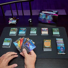 Shiny foil cards from Magic Foundations for eye catching collection upgrades