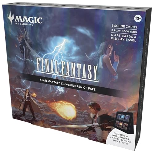 Magic: The Gathering Children of Fate display easel showcases the scene on the shelf.