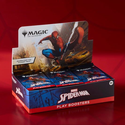 MTG Spider-Man booster pack opening with foil card tease for collectors.